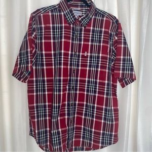 Carhartt plaid relaxed fit short sleeve men’s casual button down shirt